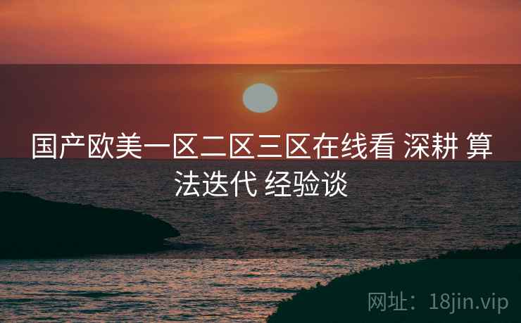 国产欧美一区二区三区在线看 深耕 算法迭代 经验谈  第1张