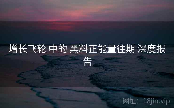 增长飞轮 中的 黑料正能量往期 深度报告  第2张