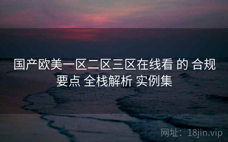 国产欧美一区二区三区在线看 的 合规要点 全栈解析 实例集  第1张