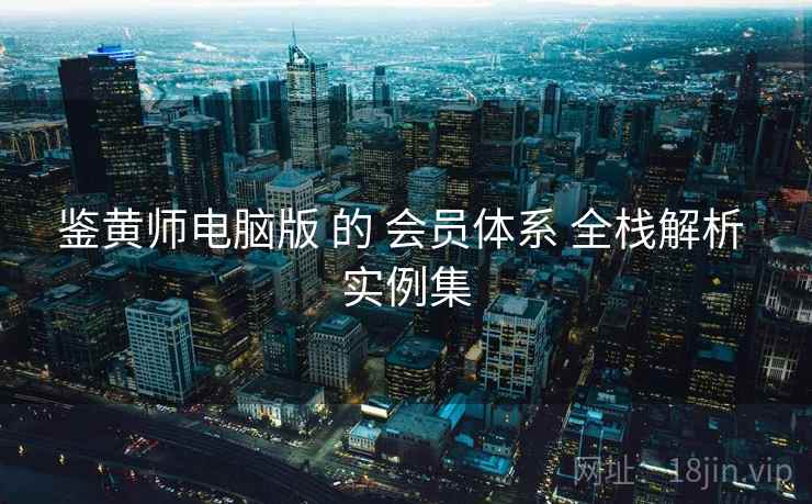鉴黄师电脑版 的 会员体系 全栈解析 实例集  第2张