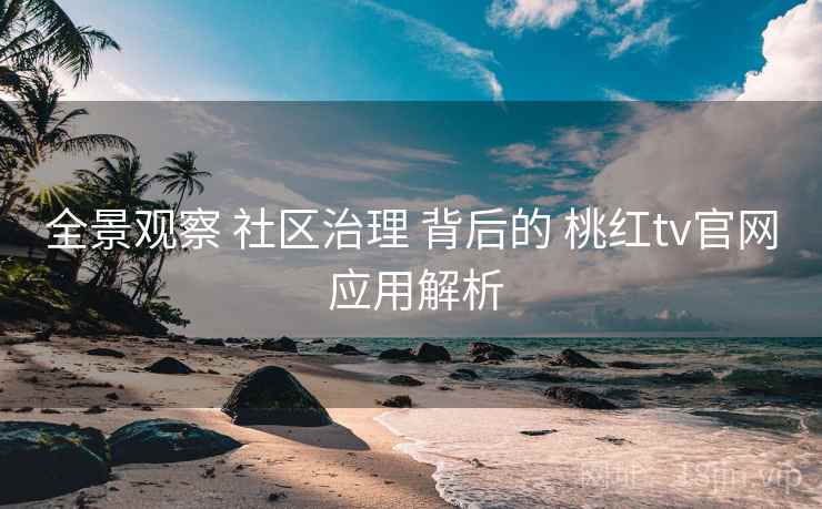 全景观察 社区治理 背后的 桃红tv官网 应用解析  第2张